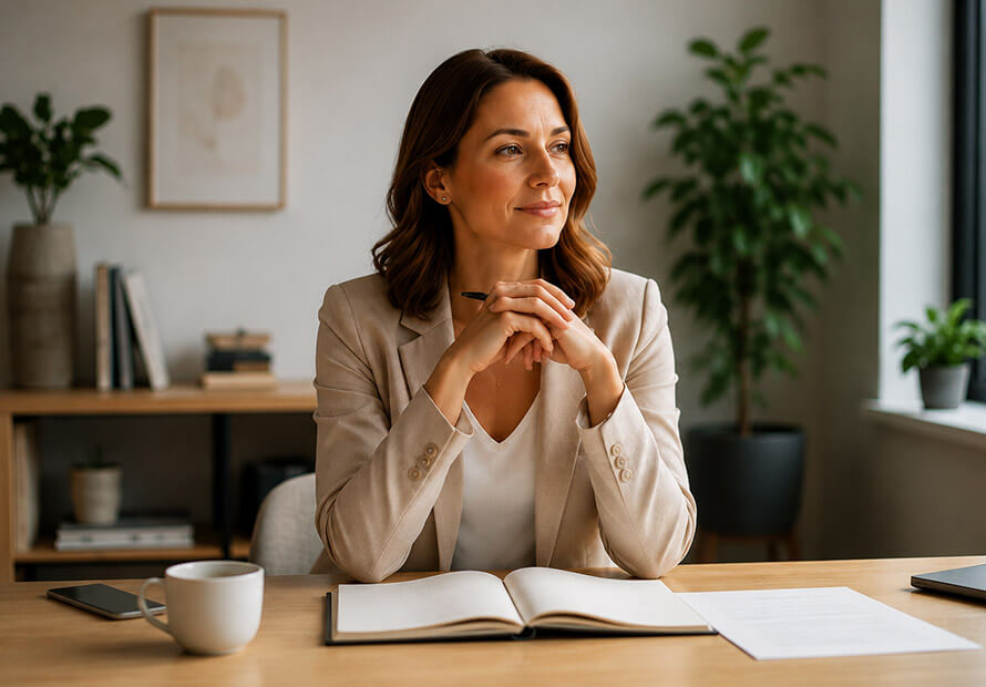 Sophie sourit à la reconversion professionnelle